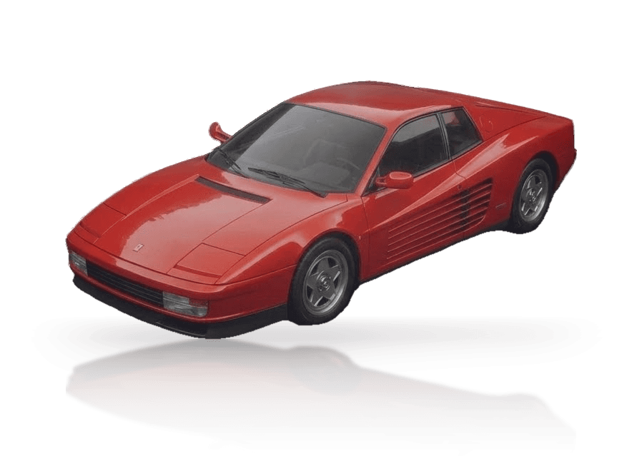 Illustration of a Ferrari Testarossa.
