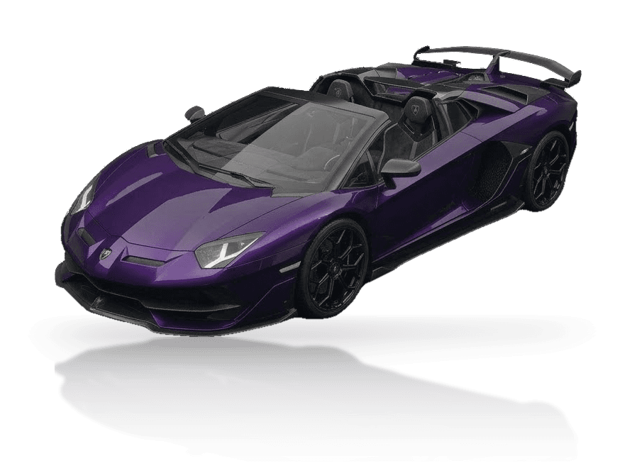 Illustration of a Lamborghini Aventador SVJ Roadster.