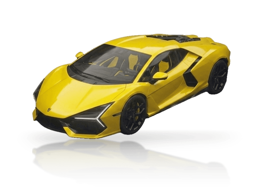 Illustration of a Lamborghini Revuelto.