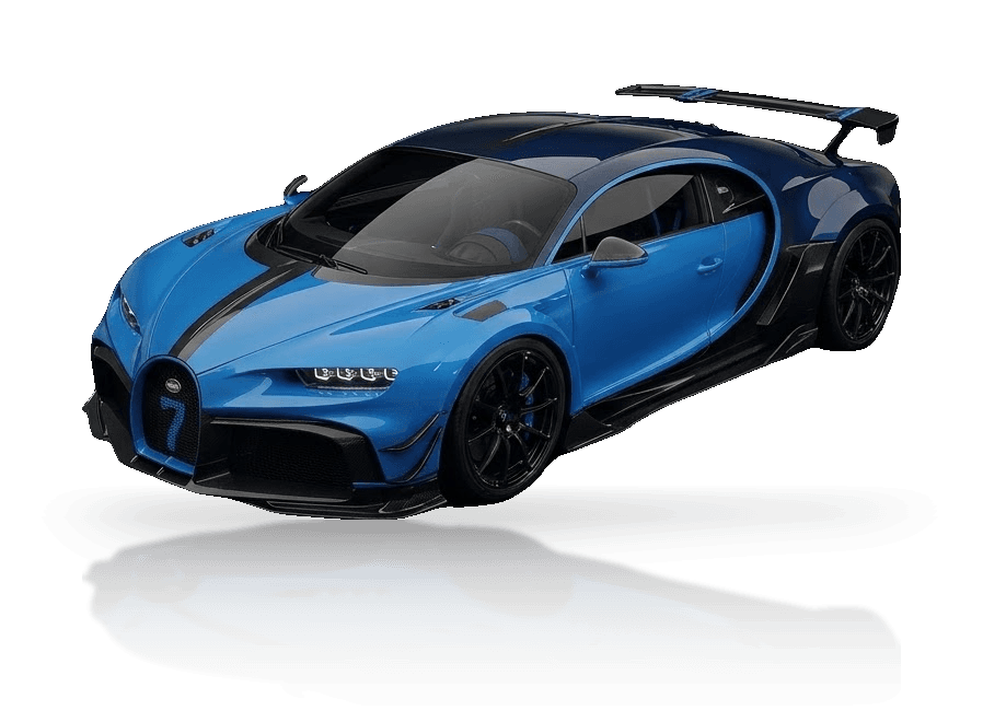 Illustration of a Bugatti Chiron (Venuum Widebody).