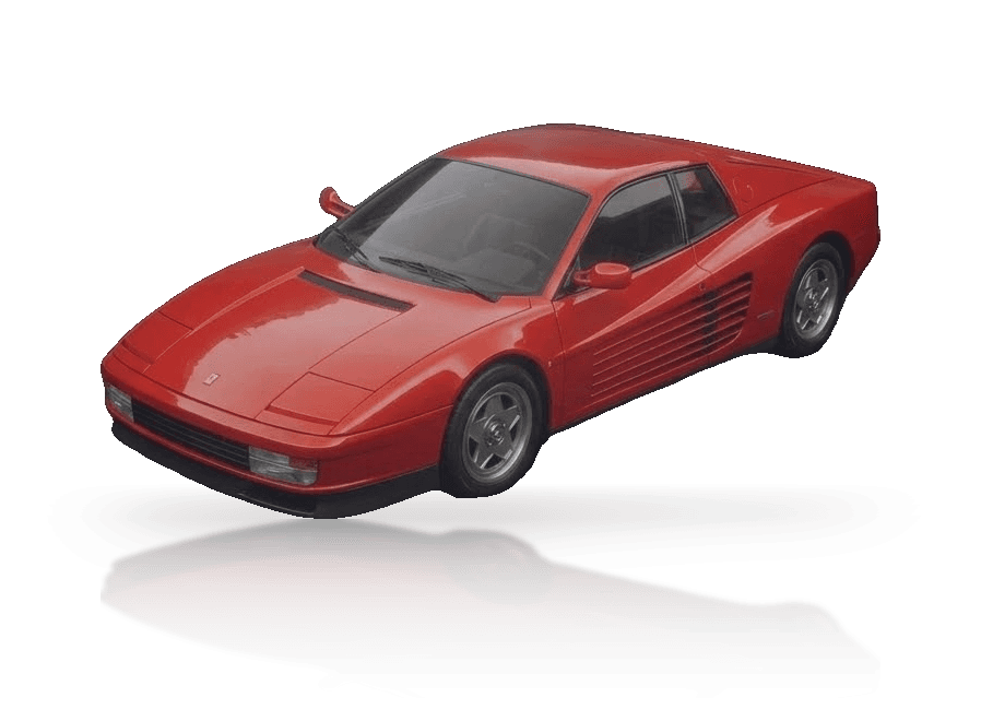Illustration of a Ferrari Testarossa.