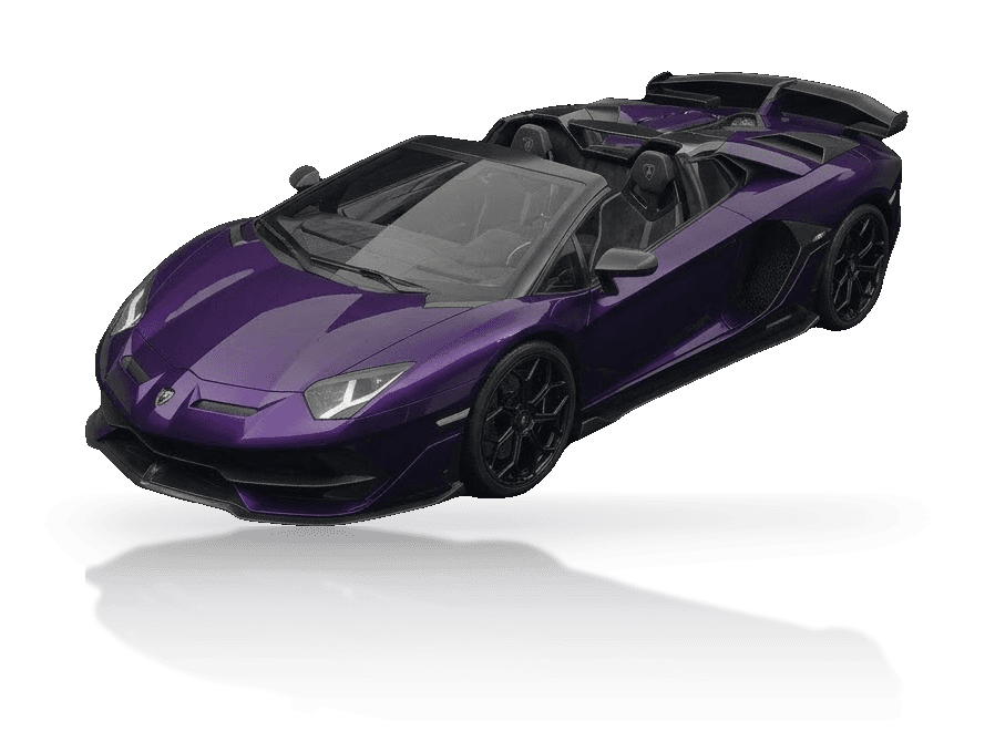 Illustration of a Lamborghini Aventador SVJ Roadster.