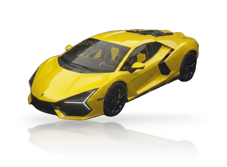 Illustration of a Lamborghini Revuelto.